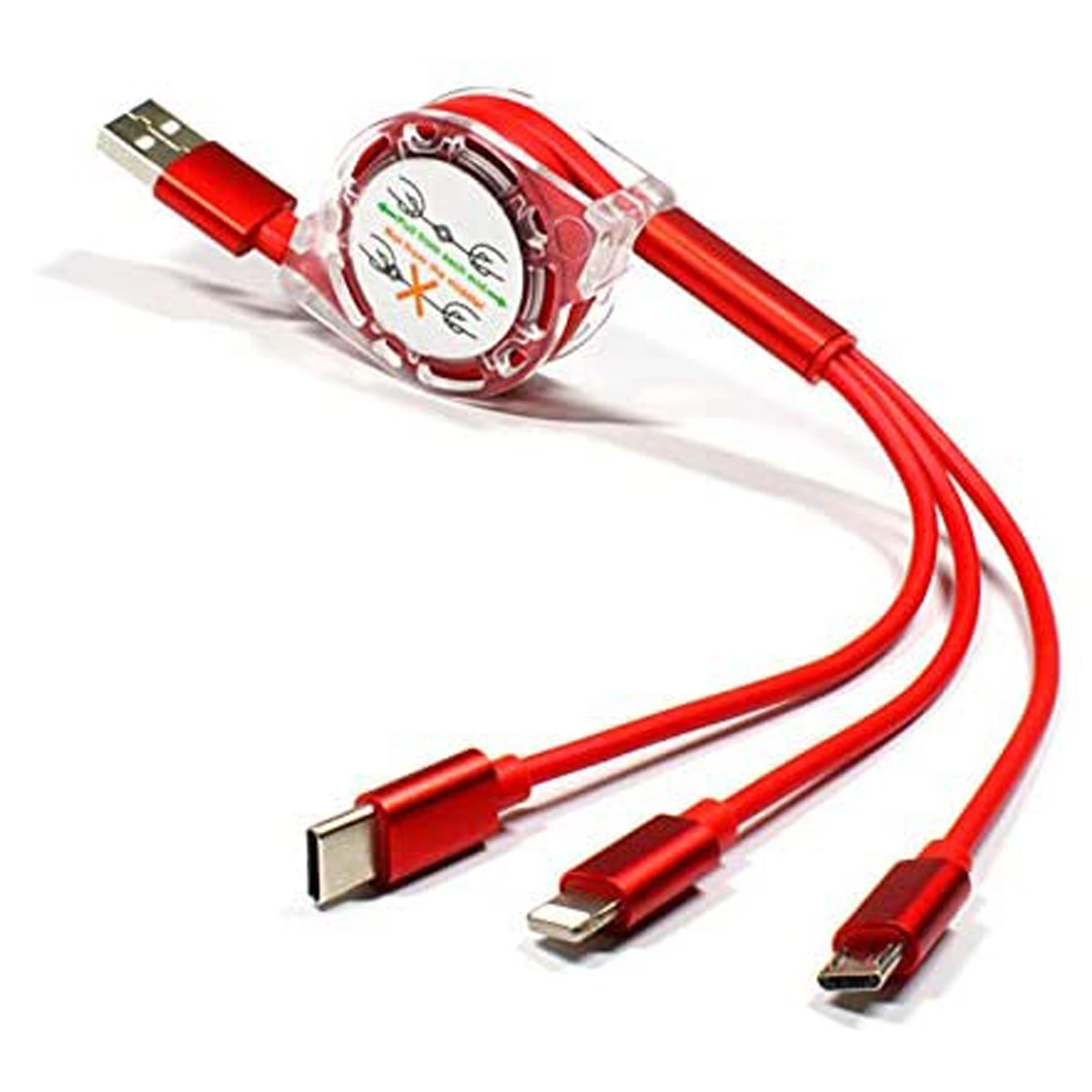 Heat Resistant Charging Wire, Retractable Telescopic Bright Color Data Cable