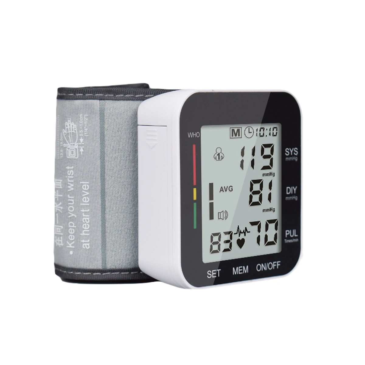 Wrist Sphygmomanometer, Blood Pressure Monitor Digital Pulsometer