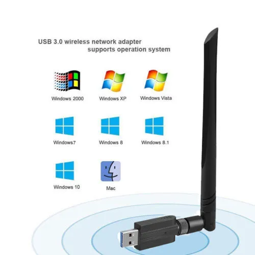 Wireless USB WiFi Adapter, 1200Mbps 5GHz USB 3.0 WiFi Adapter Antennas