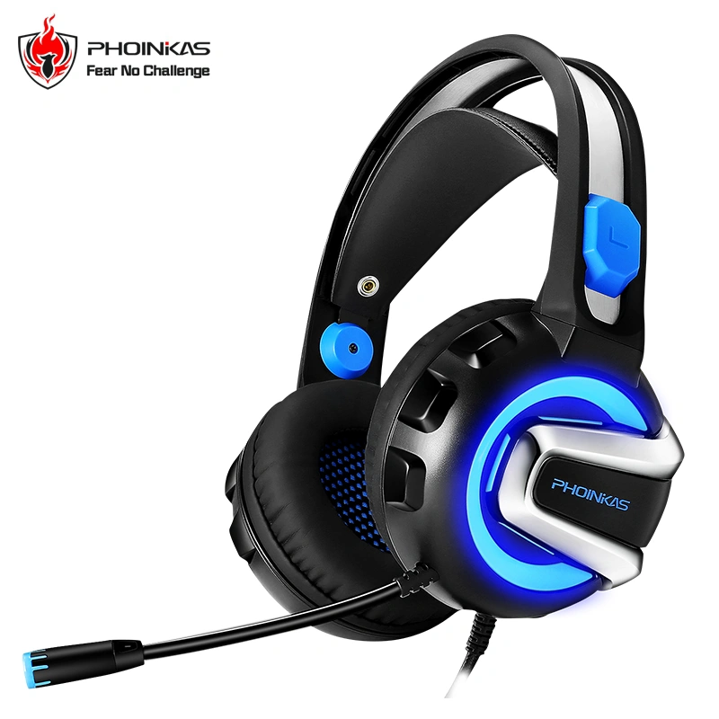 Wired Gaming Stereo Headset, LED Lights Headphone Mic Gamer Appliance