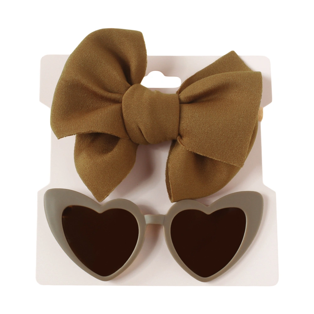 Kids Cute Sunglasses Headwear Suit Cute Cartoon Heart-Shaped Props