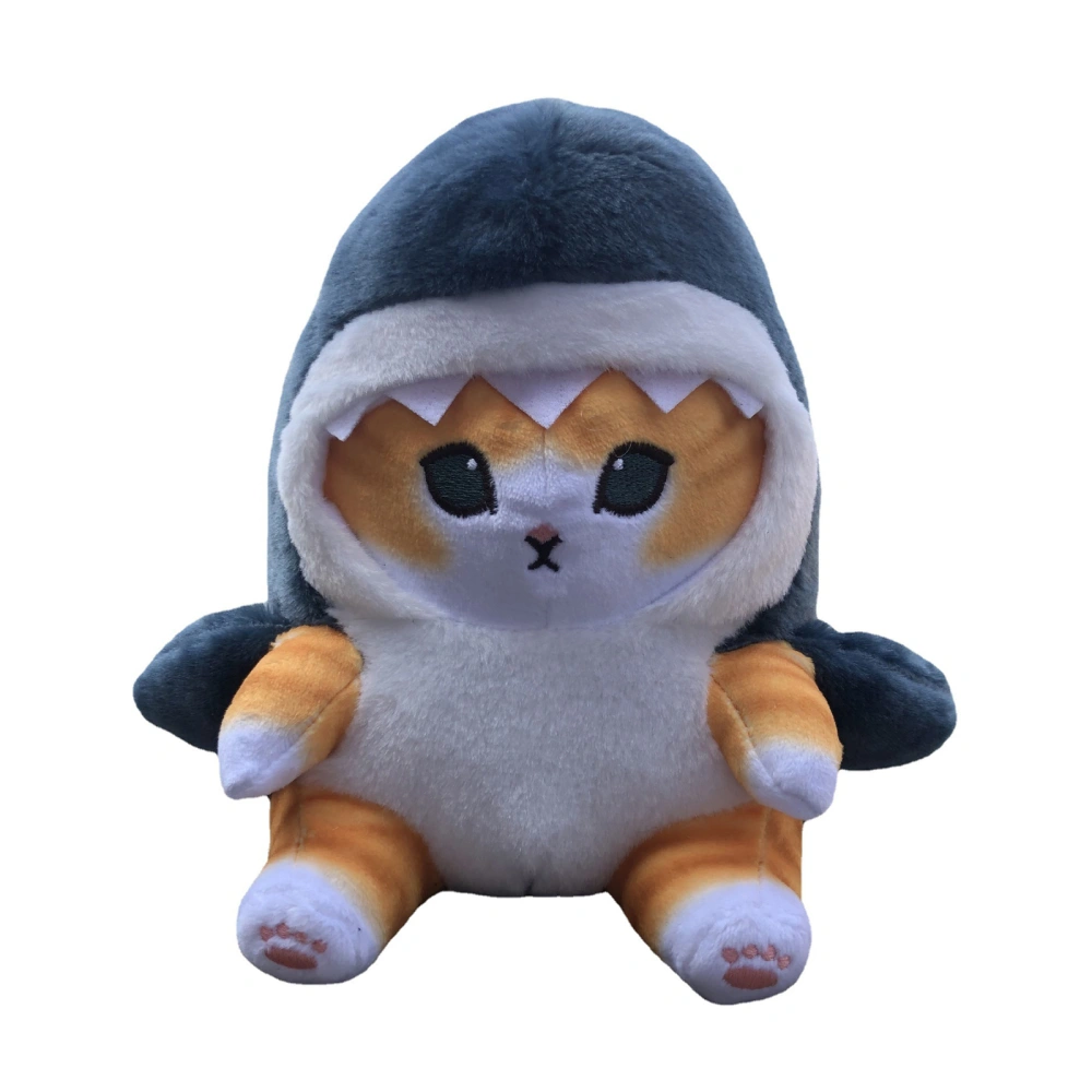 Plush Shark Cat Cute Doll Stuffed Animal Toy Throw Pillows for Kids