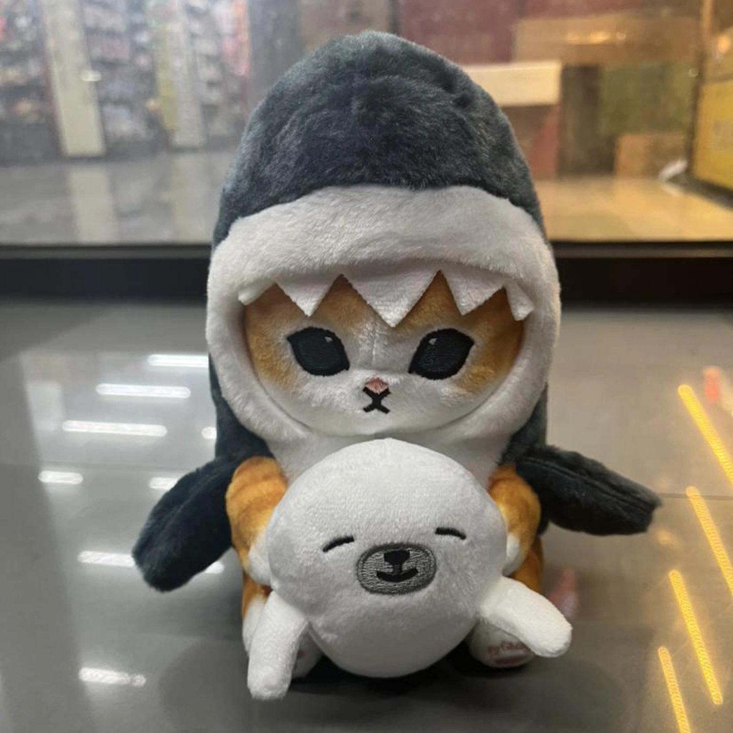 Plush Shark Cat Cute Doll Stuffed Animal Toy Throw Pillows for Kids