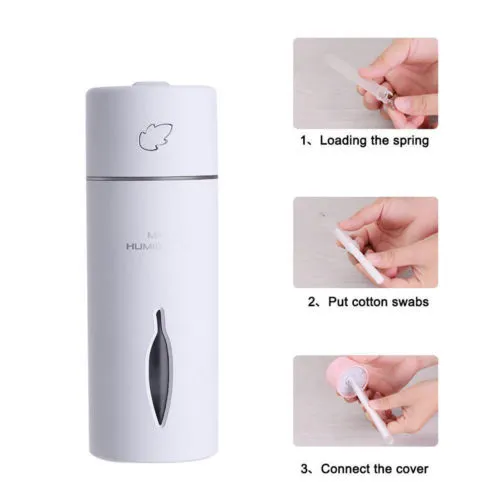 Mini Portable Car Humidifier Air Purifier Freshener Essential Oil Diffuser