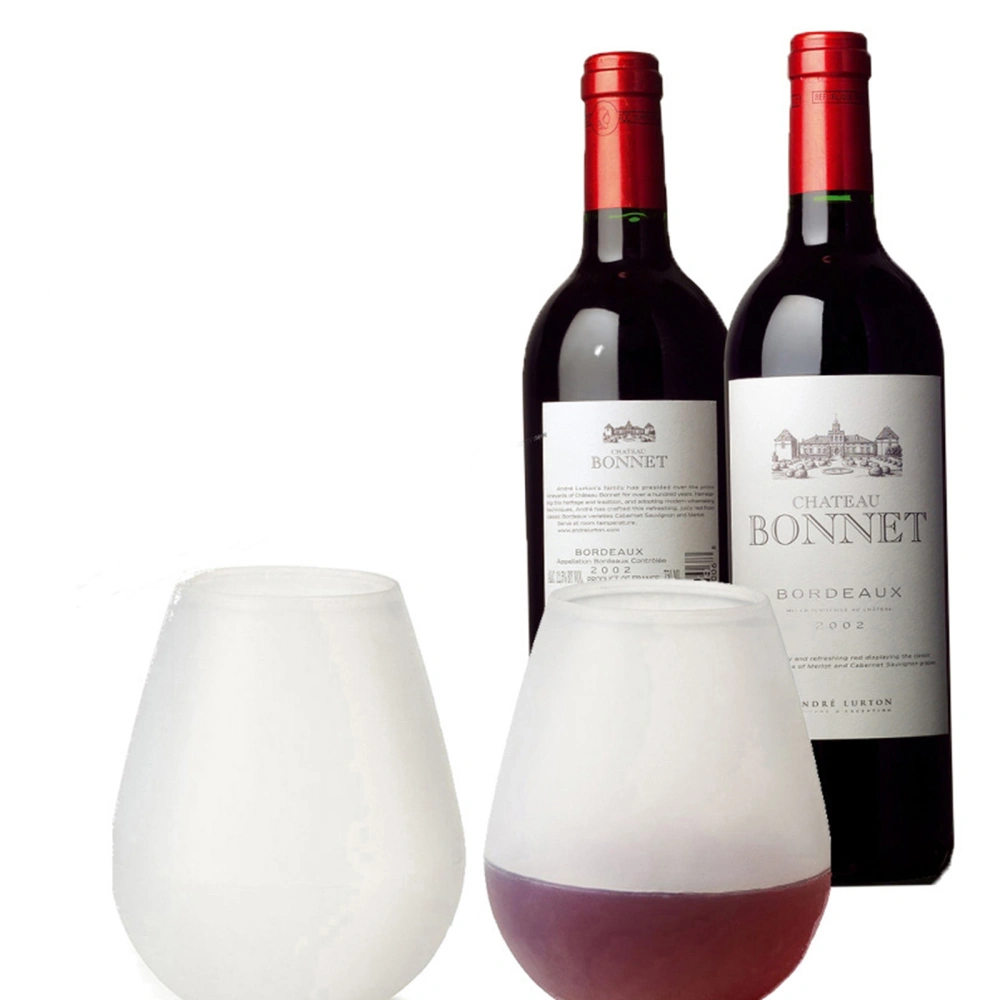 Silicone Wine Cup, Dishwasher Safe Non-toxic Flexible Portable Stemless Glasses