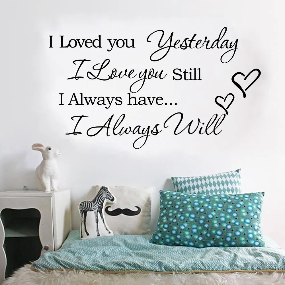 Wall Stickers, Solid Color Letter Print PVC Stickers Wall Posters