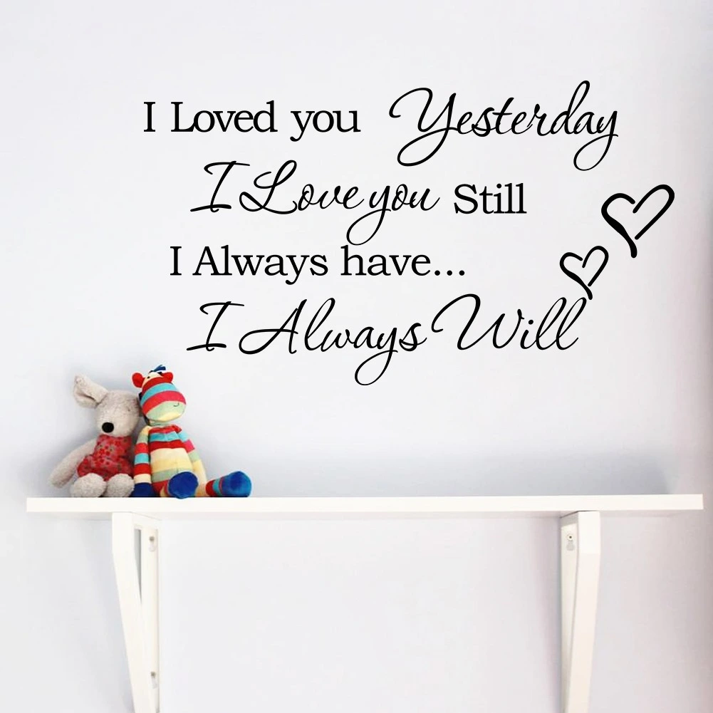 Wall Stickers, Solid Color Letter Print PVC Stickers Wall Posters