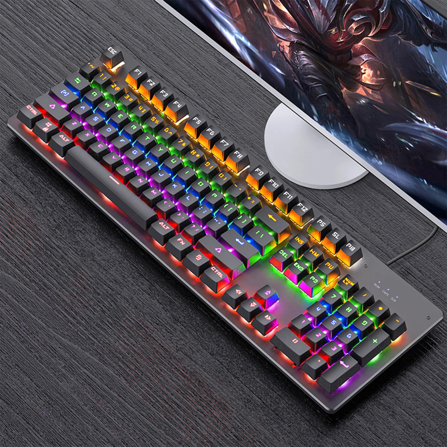 Wired Gaming Mechanical Keyboard, Blue Switch 104 Keys Keyboards