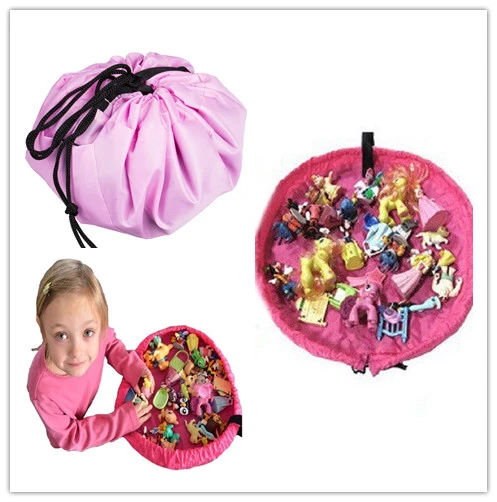 Baby Toy Storage Bag Mini Portable Dolls Drawstring Organizer