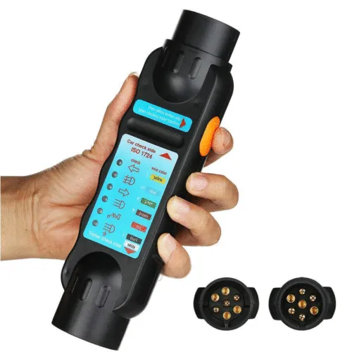 7 Pin Wiring Circuit Tester for Car Trailer Towing Lights Plug Socket