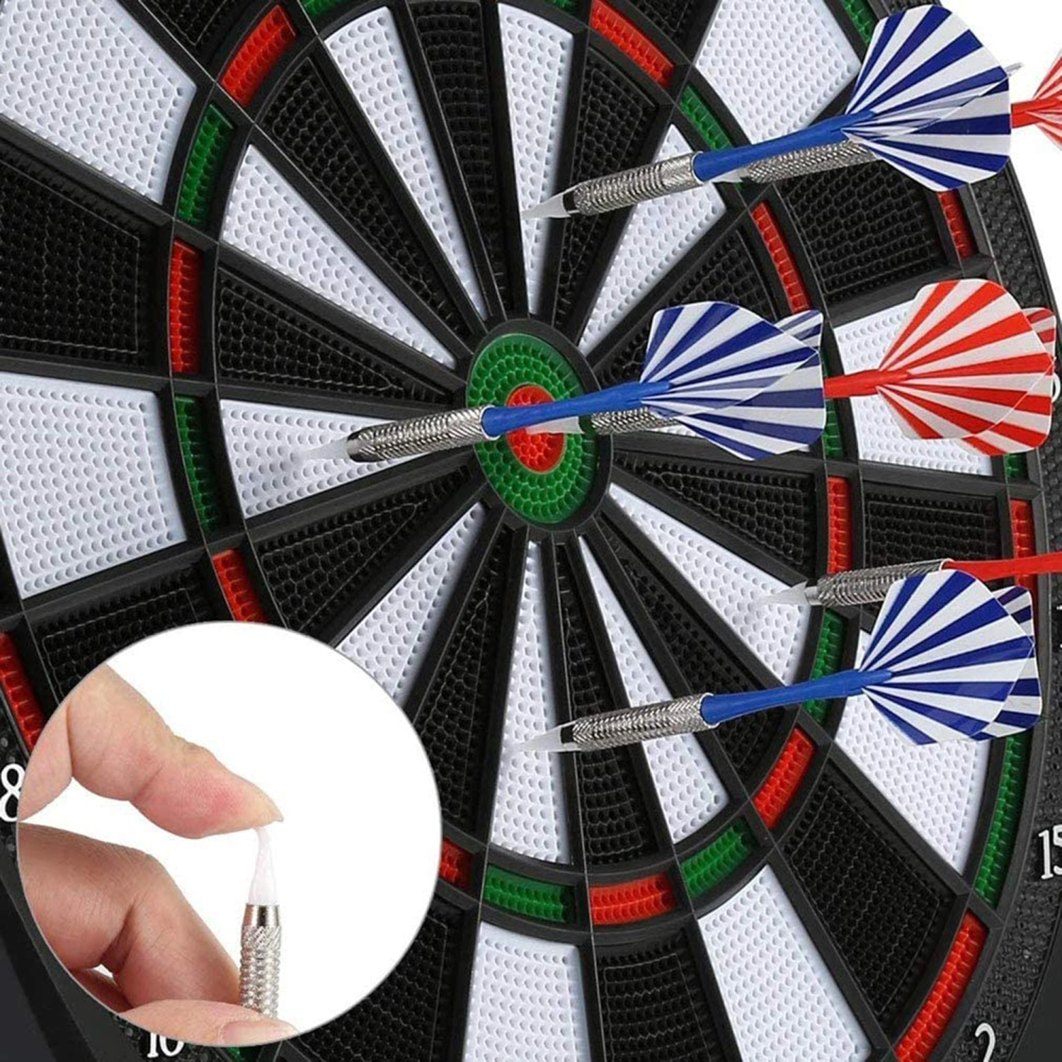 Dart Target Board Electronic Throw Toy with 6 Pieces Darts for Indoor Party Game