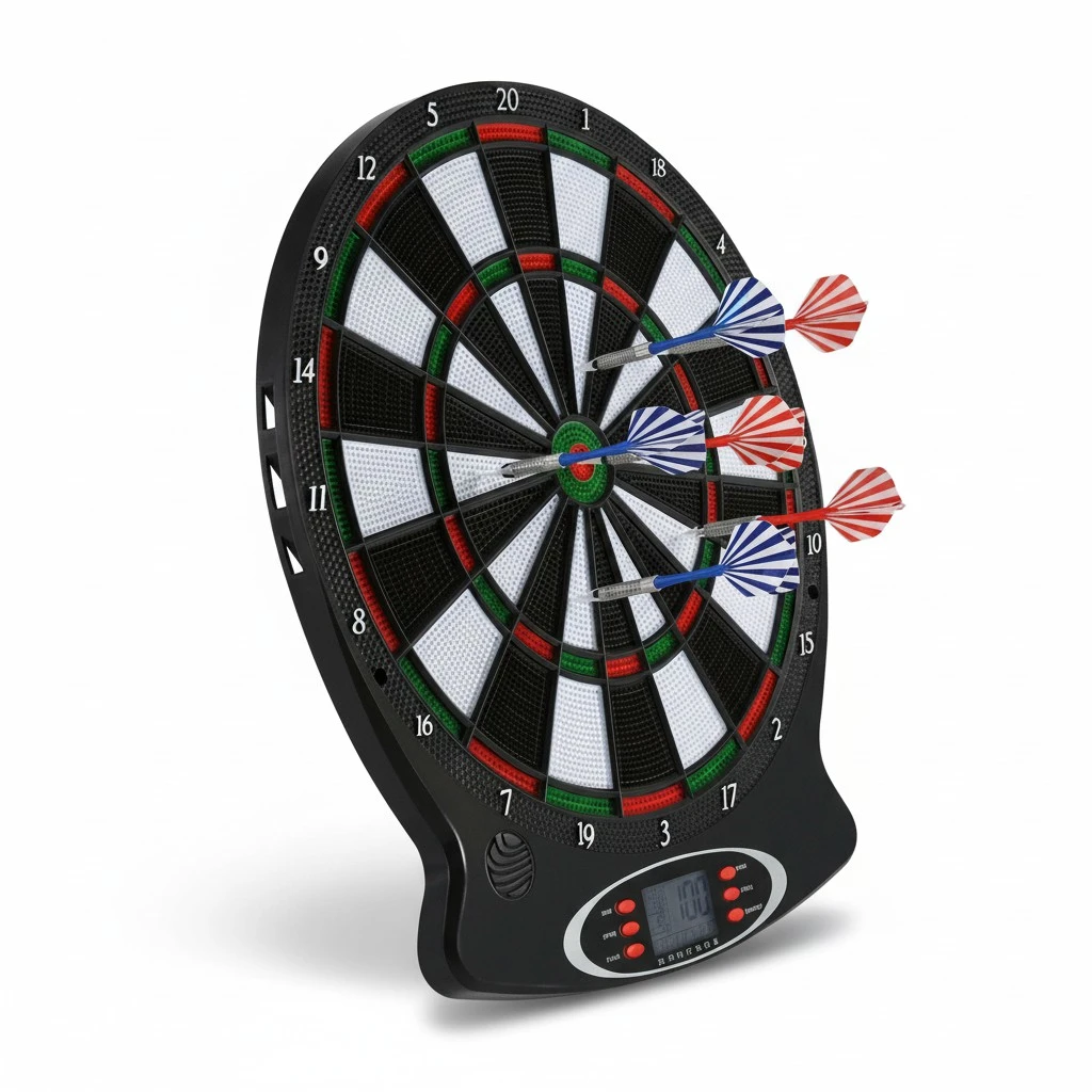 Dart Target Board Electronic Throw Toy with 6 Pieces Darts for Indoor Party Game
