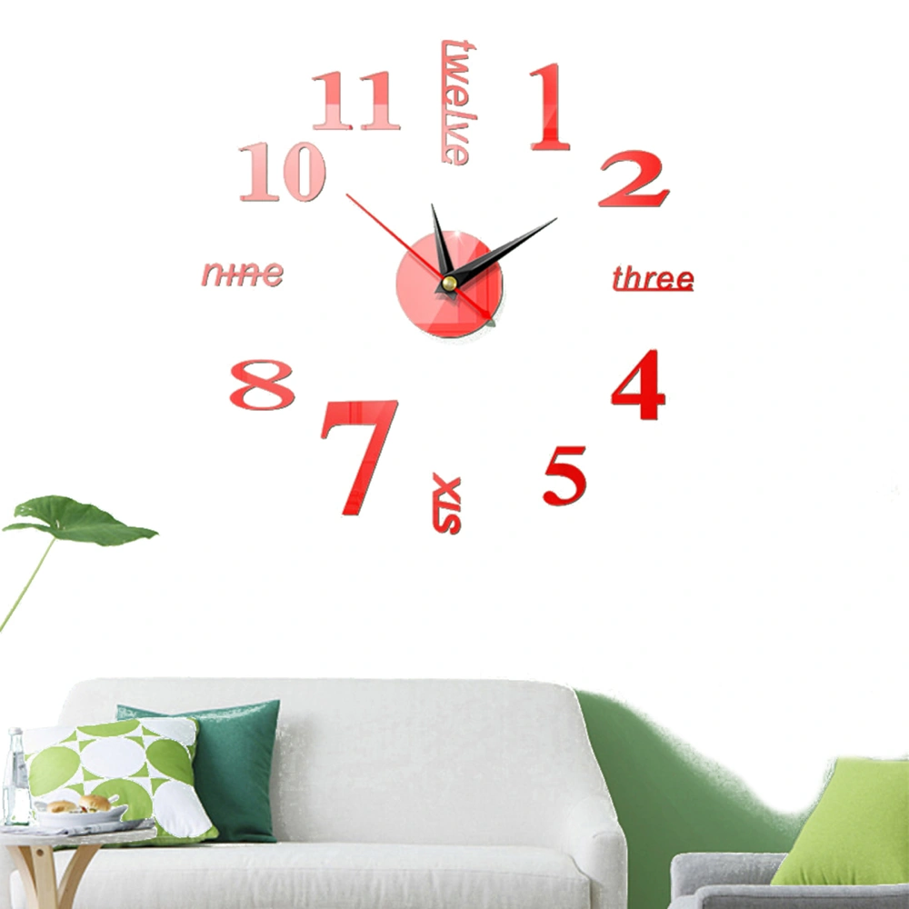 Creative 3D Wall Clock Sticker, Modern Simple DIY Decorative Clock Paster