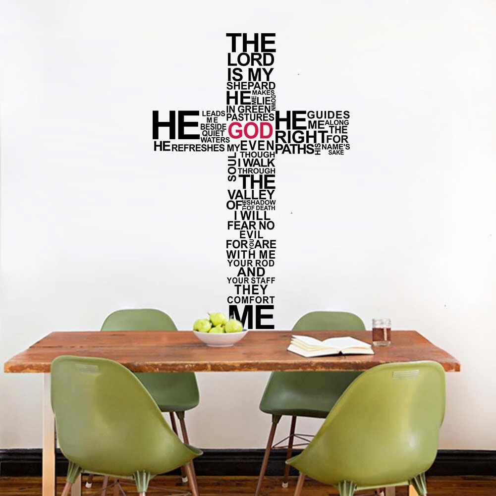 English Letters TV Background Bedroom Decorative Wall Sticker
