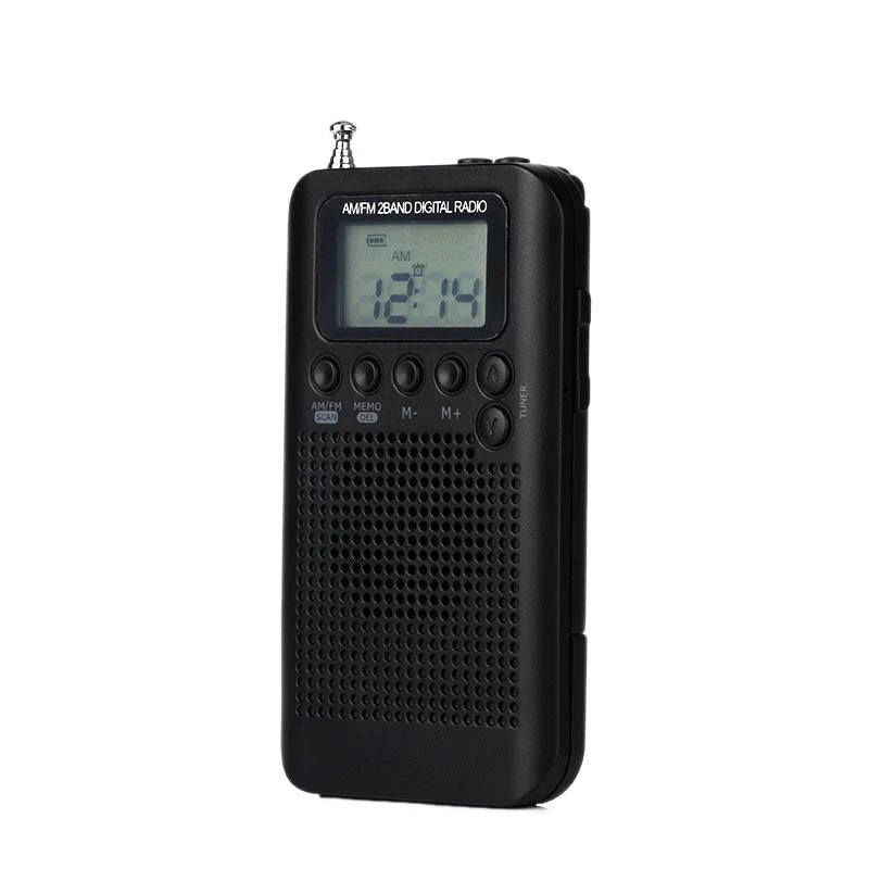 Digital Pocket Radio Mini Portable Digital AM FM Rechargeable Radio