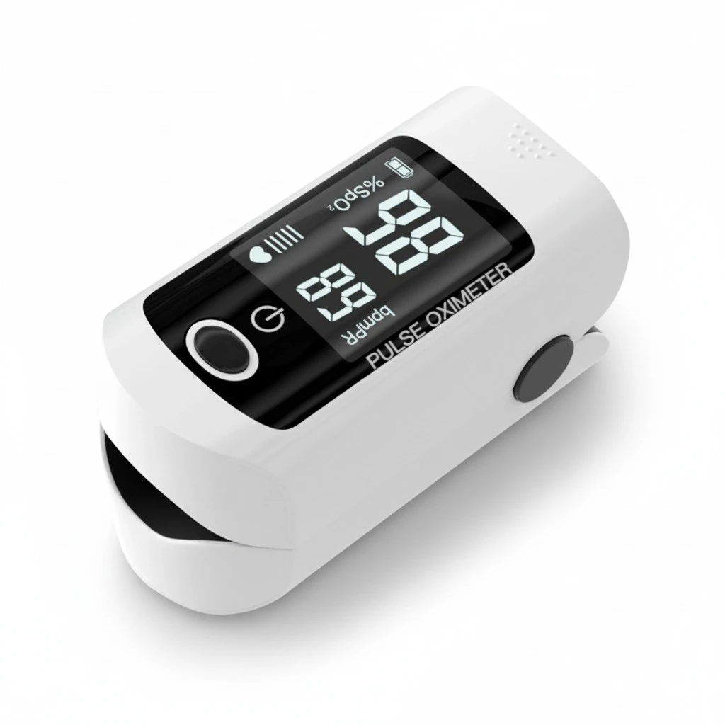 Fingertip Pulse Oximeter with Display Saturation Monitor Device