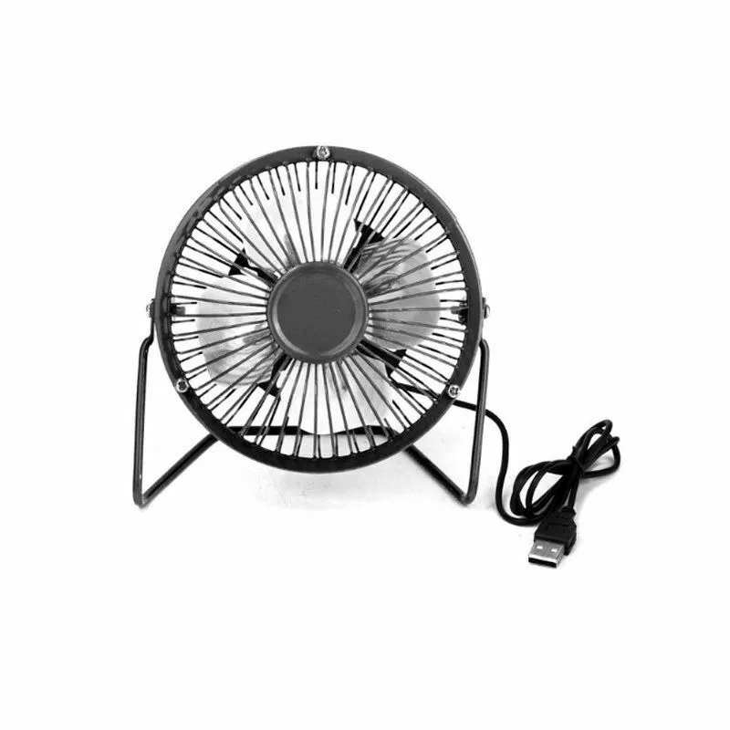 Desk Fans, 4-Blade DC USB Cable Cooling Air Cooler, Portable 360°Rotation Fan