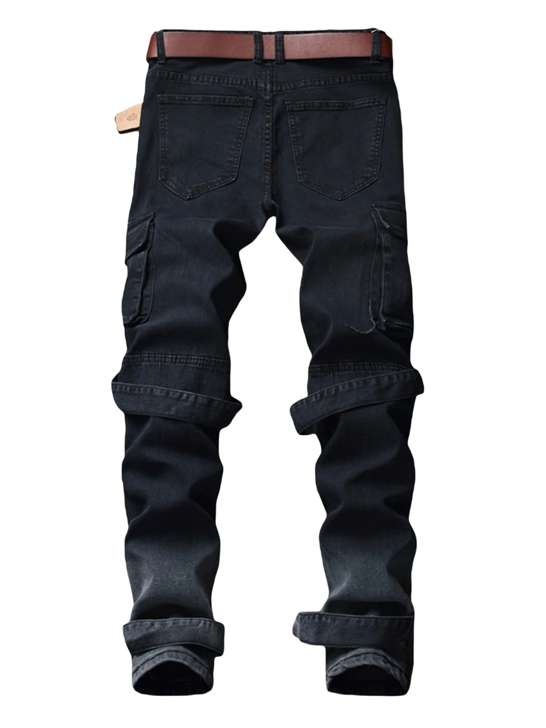 Men Fashion Jeans Stylish Multi-pocket Pants Fashion Slim-fit Pants
