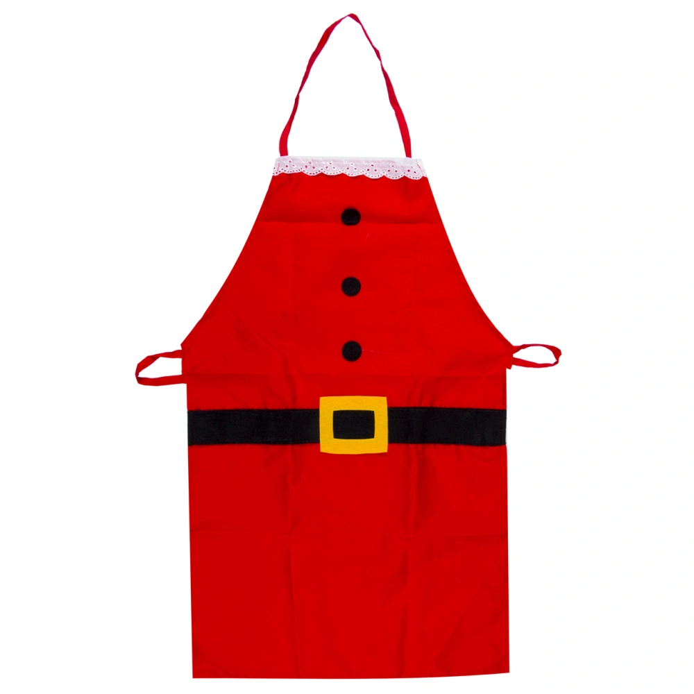 Festive Kid Apron, Santa Claus Cloth Printed Tie Up Waist Decoration