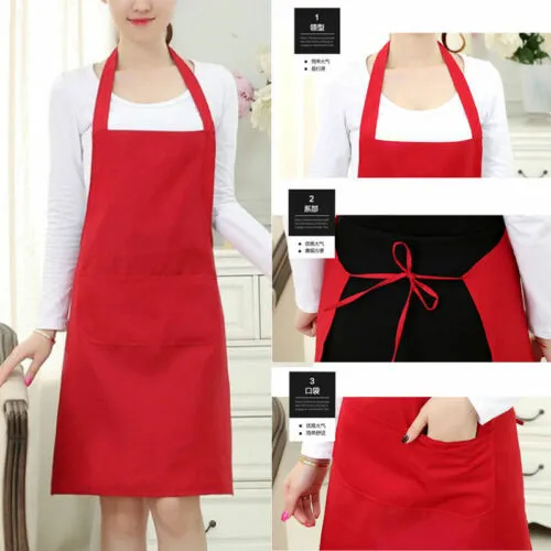 Unisex Dirty Resistant Pinafore Monochrome Waterproof Slim Fit Apron