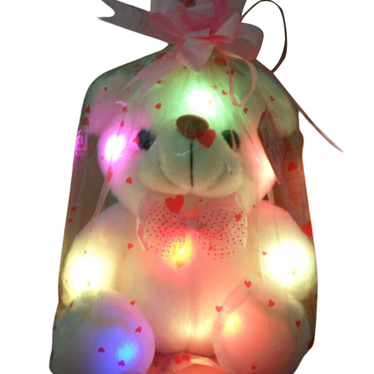 Glowing Bear Toy LED Colorful Cute Teddy Plush Doll for Kids / Adult