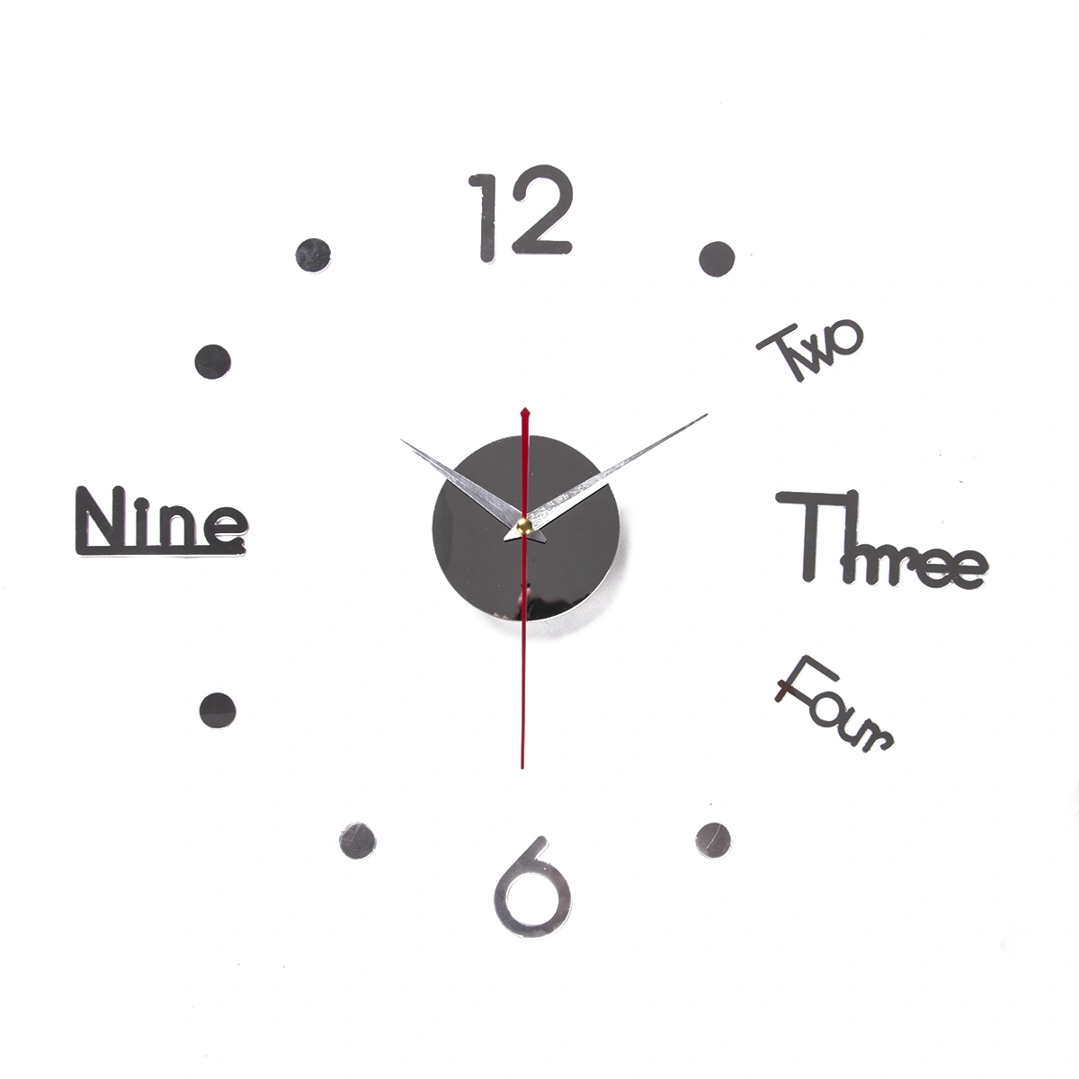 Household DIY 3D Wall Clock Mirror Self-adhesive Waterproof Watch Sticker