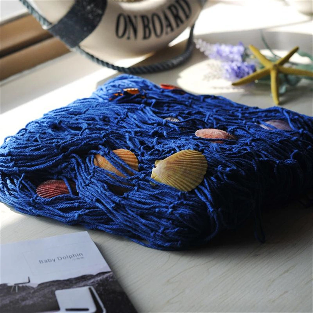 Natural Fishing Net Sea Shell Hanging Home Wall Decorative Nautical Fish Net