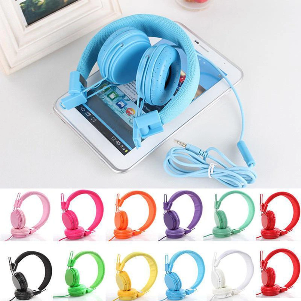 Bass Sound Plain Gaming Headphones, Wired Headset with Adjustable Cable