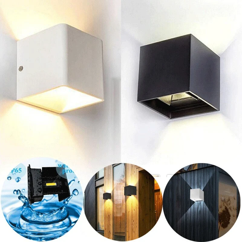 COB LED Indoor Wall Lamp Cube Shape Home Modern Nordic Style Sconce Lighting