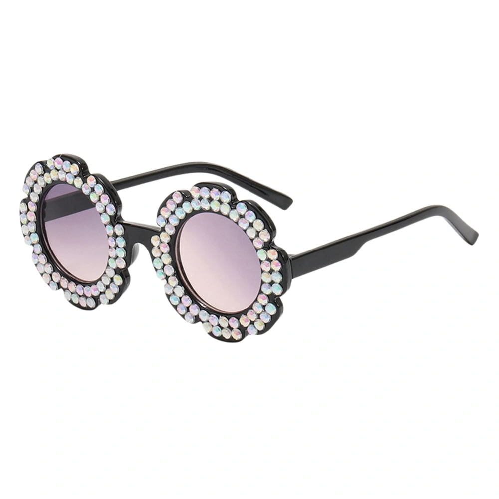 Kids Sunglasses Children Sunflower Frame Rhinestones Decor Eyewear