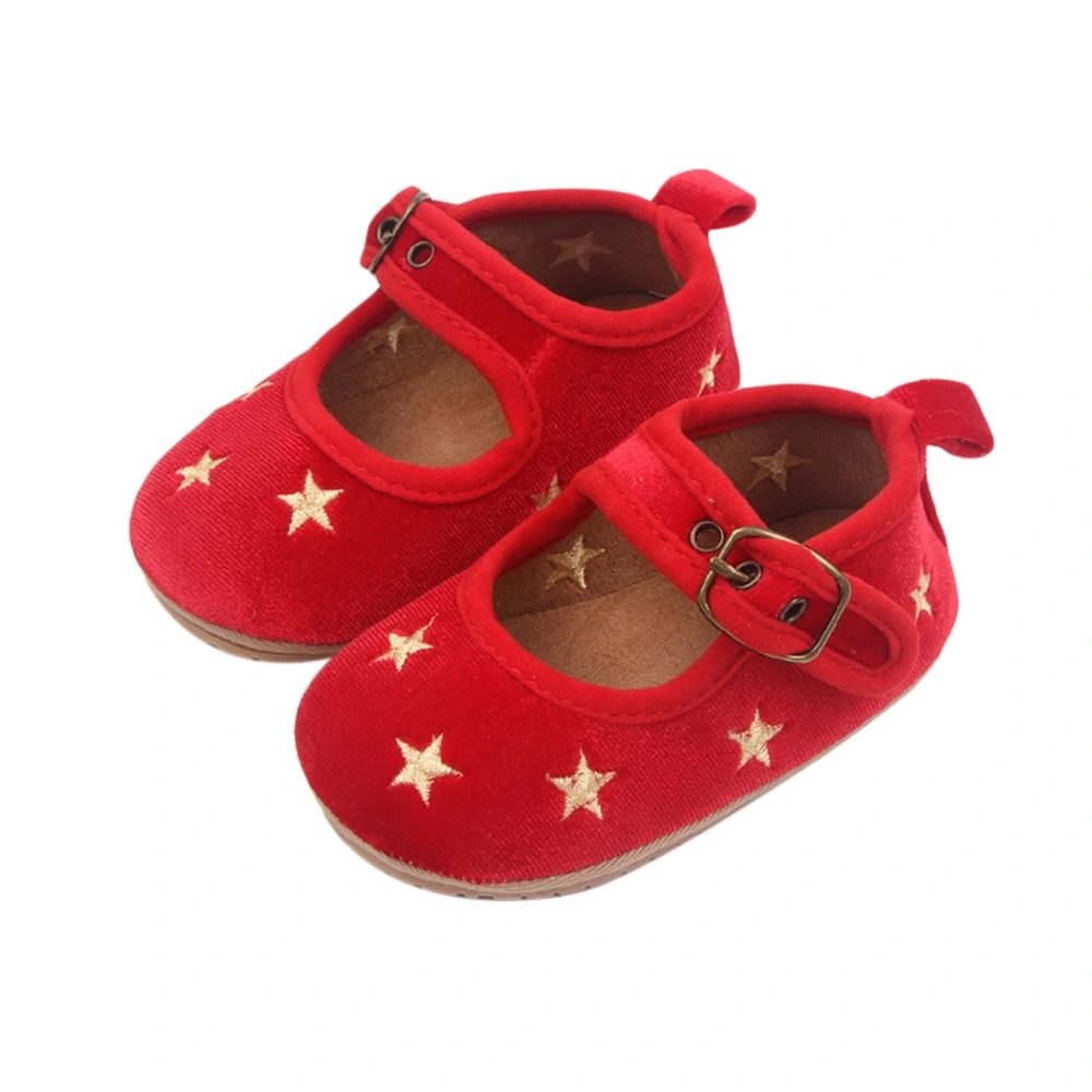 Baby Girls Flats Infant Star Print First Walker Crib Shoes for Party