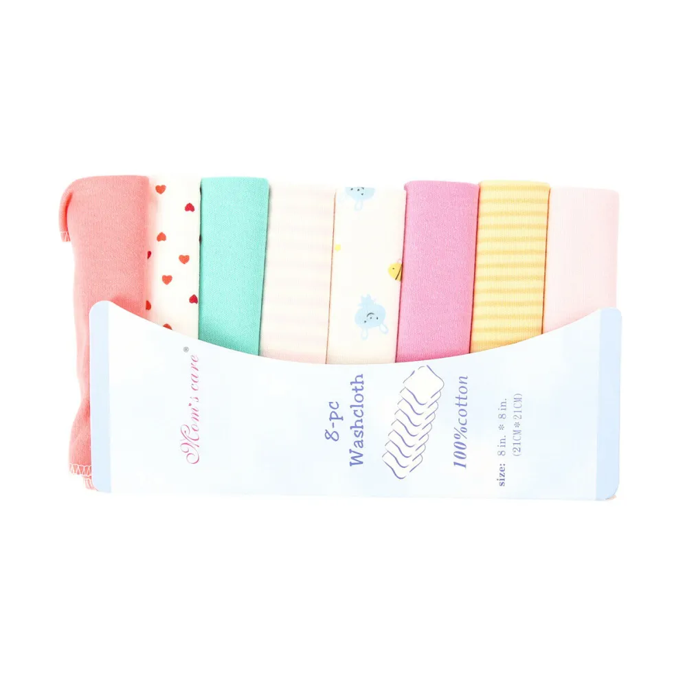 Baby Cute Facecloth Portable Square Various Pattern Printing Stylish Soft Towel