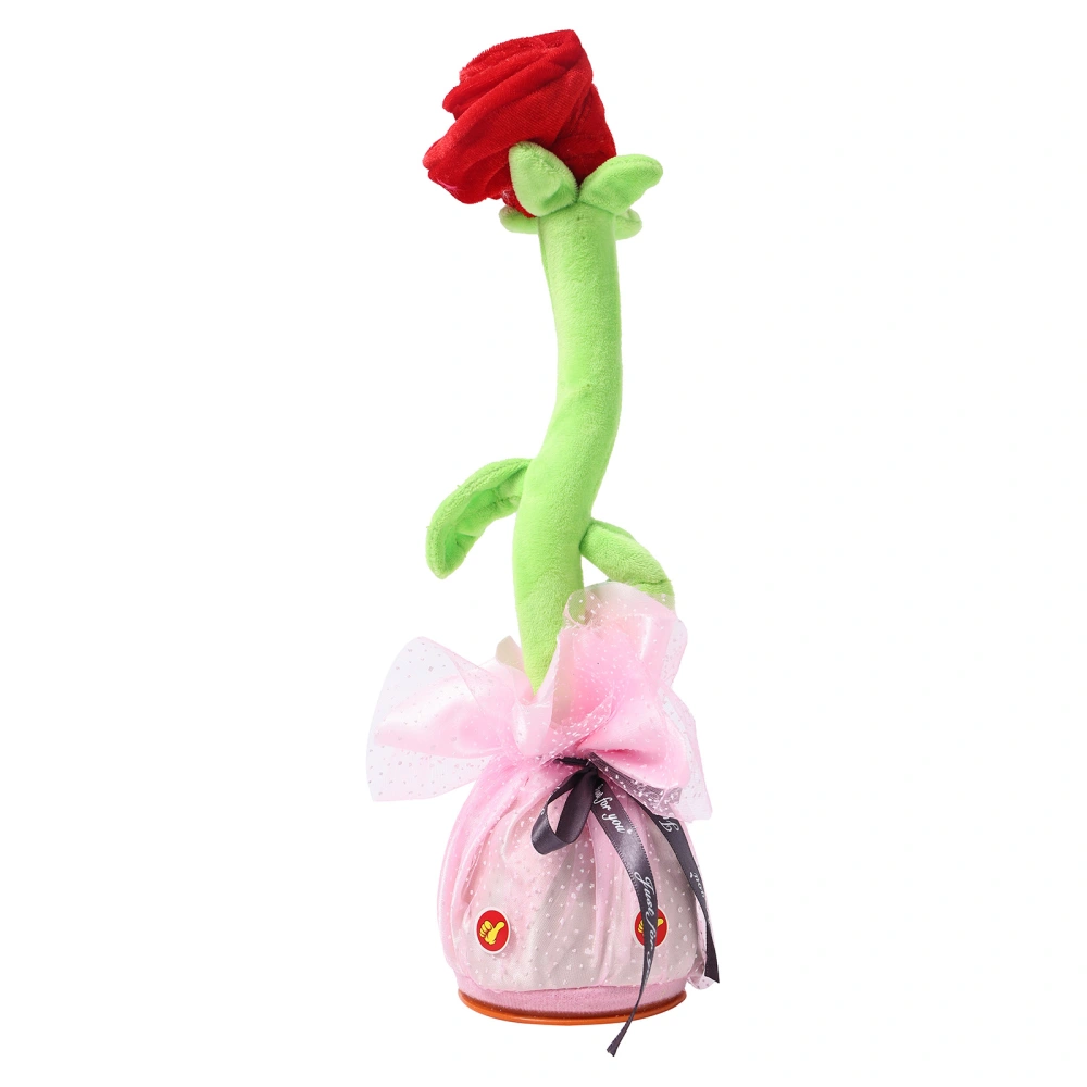 Simulation Rose Flower Plush Toy Singing & Dancing Birthday Gifts