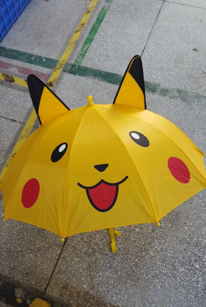 Kids Cute Cartoon Straight Hand Grip Umbrella Birthday Gifts