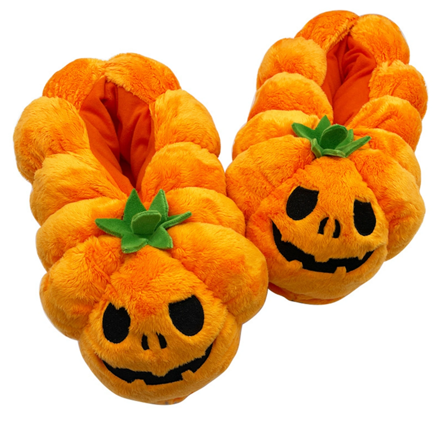 Women's Halloween Pumpkin Slippers Warm Slippers Non-slip House Shoes