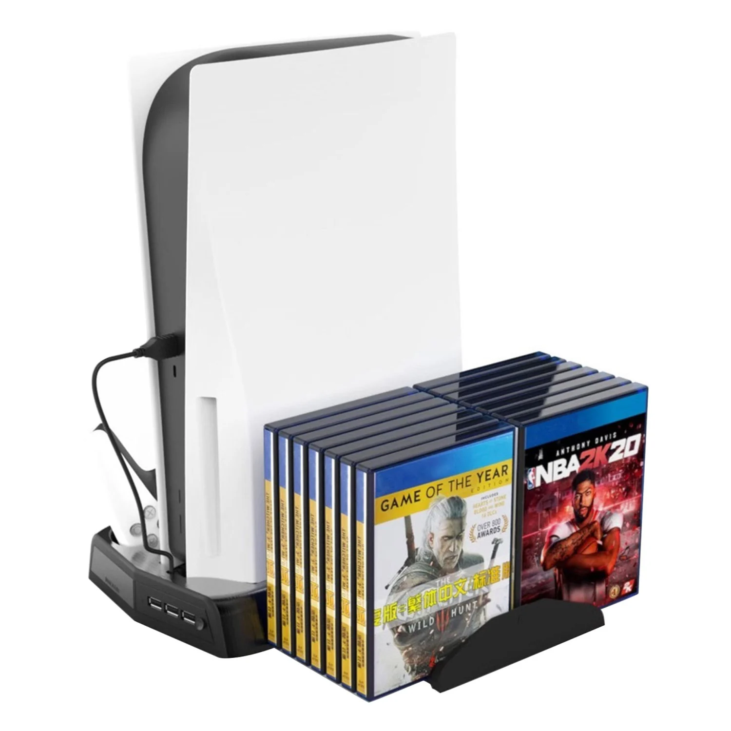 Game Handle Charging Base, Cooling Fan Base Storage Dish Rack Bracket