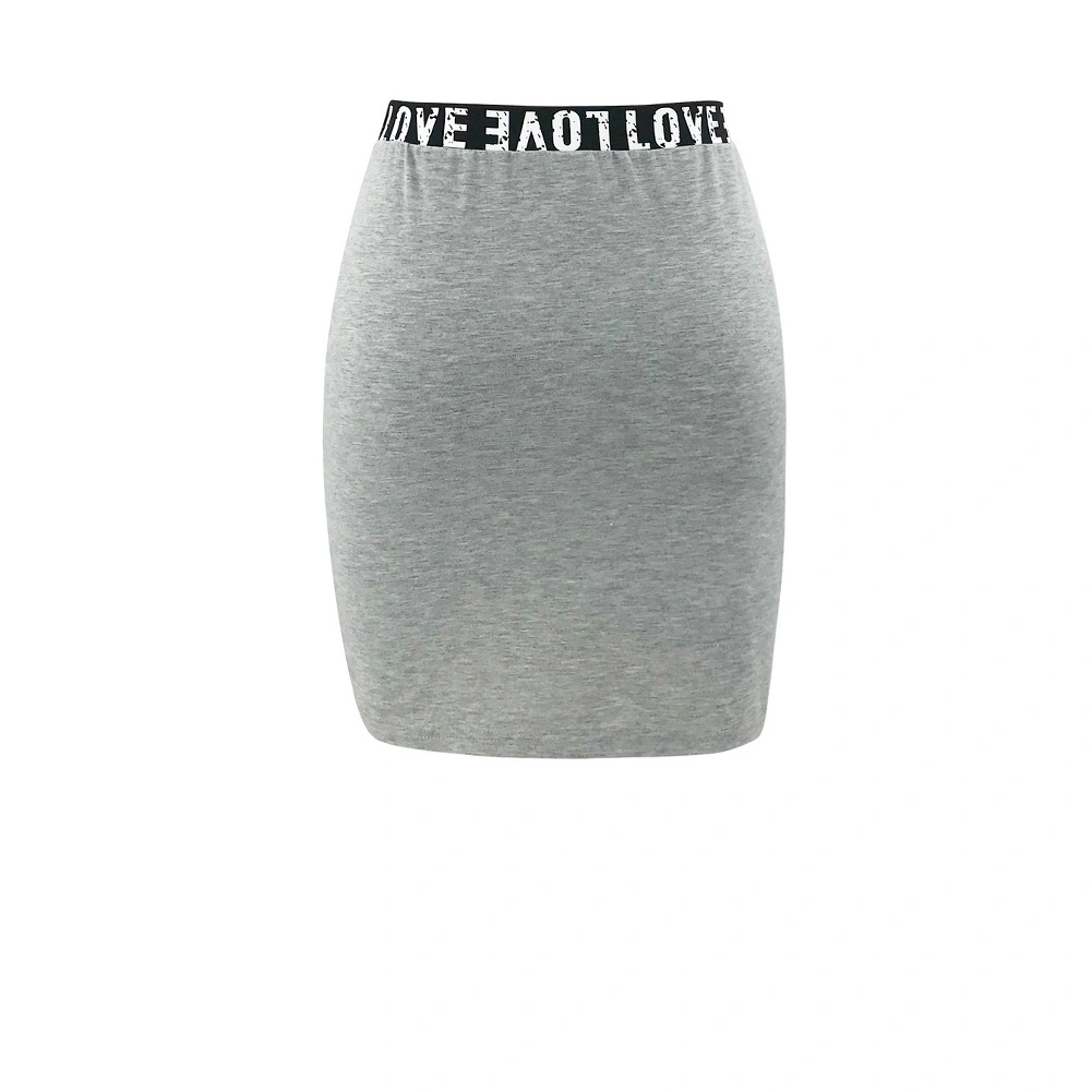 Women's Casual Elastic Waist Skirt Letters Printing Midi Streetwear