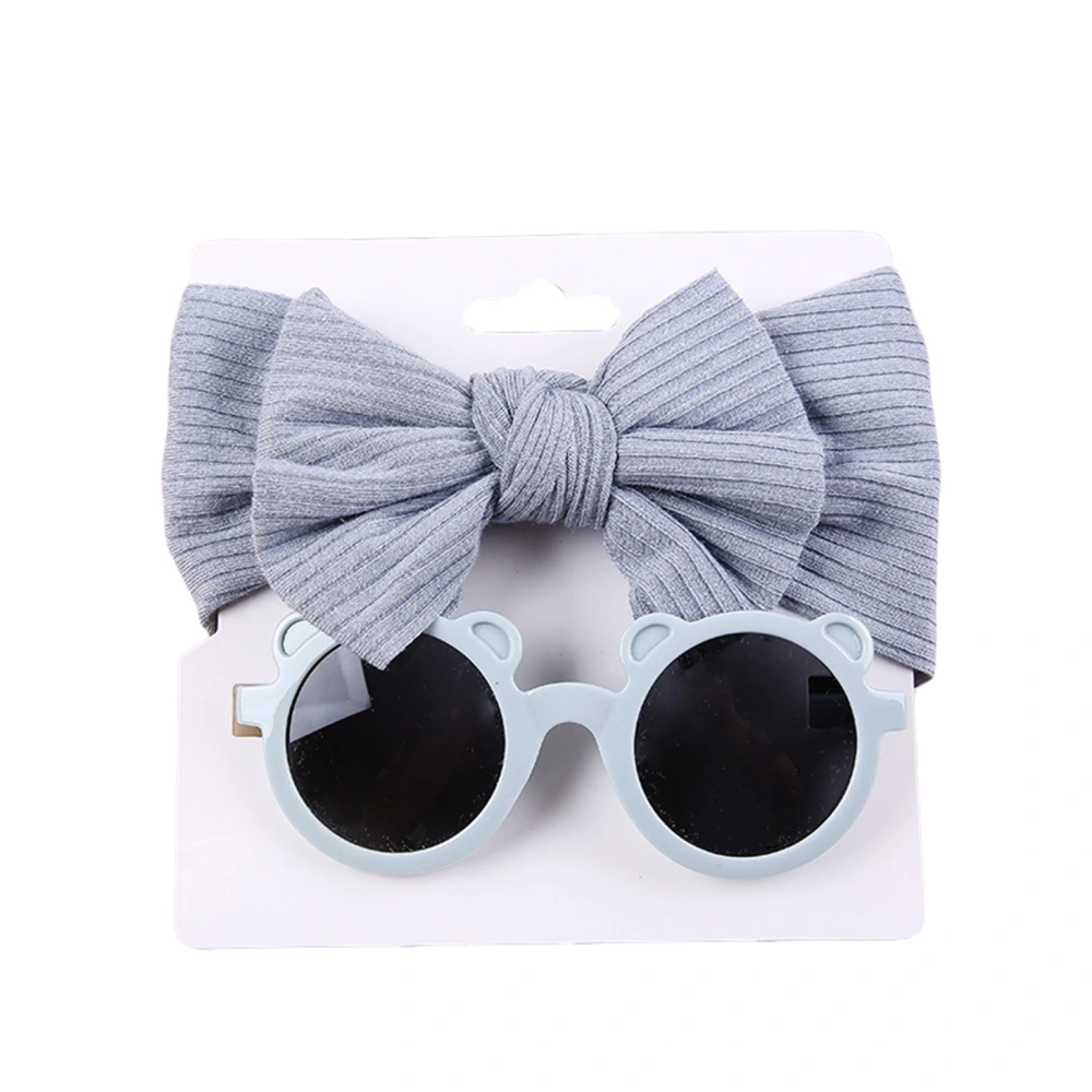 Girls Casual Sunglasses, Round Anti-UV Sunglasses with Headband