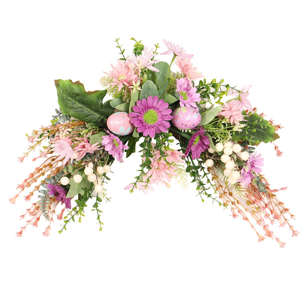 Easter Eggs Wild Chrysanthemum Wreath Artificial Eucalyptus Decor