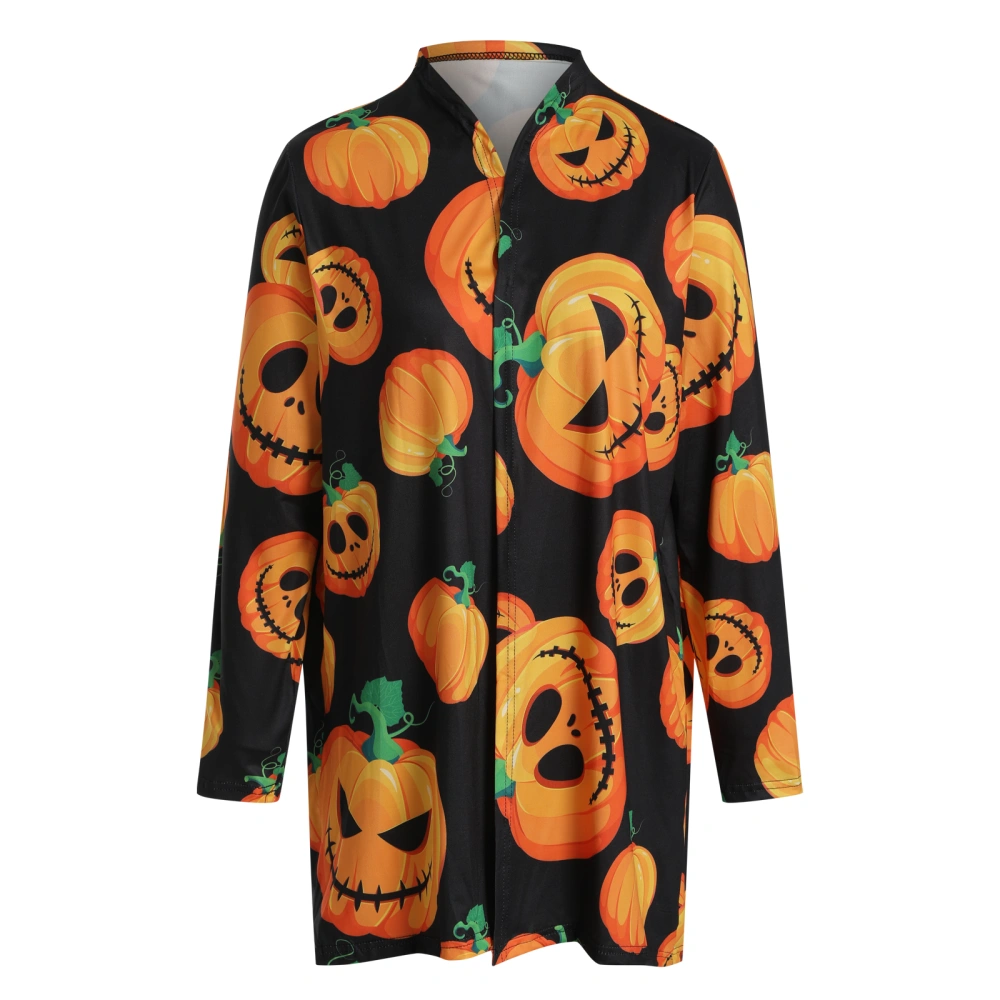 Women’s Halloween Open Front Cardigan, Long Sleeve Loose Knit Sweater