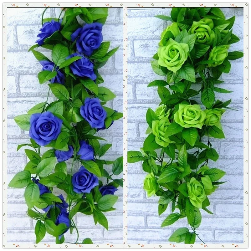 Artificial Silk Flowers Garland Multi-color Plants Home Favor Garden Decor