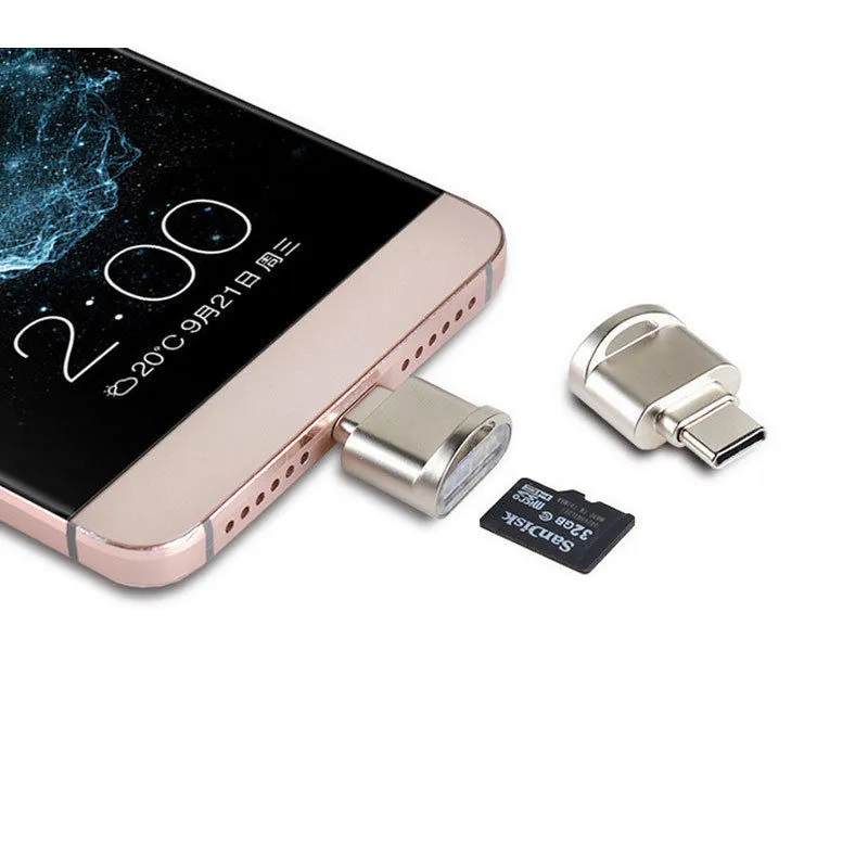 Mini Portable Card Reader, Micro SD TF Memory Card Reader OTG Adapter