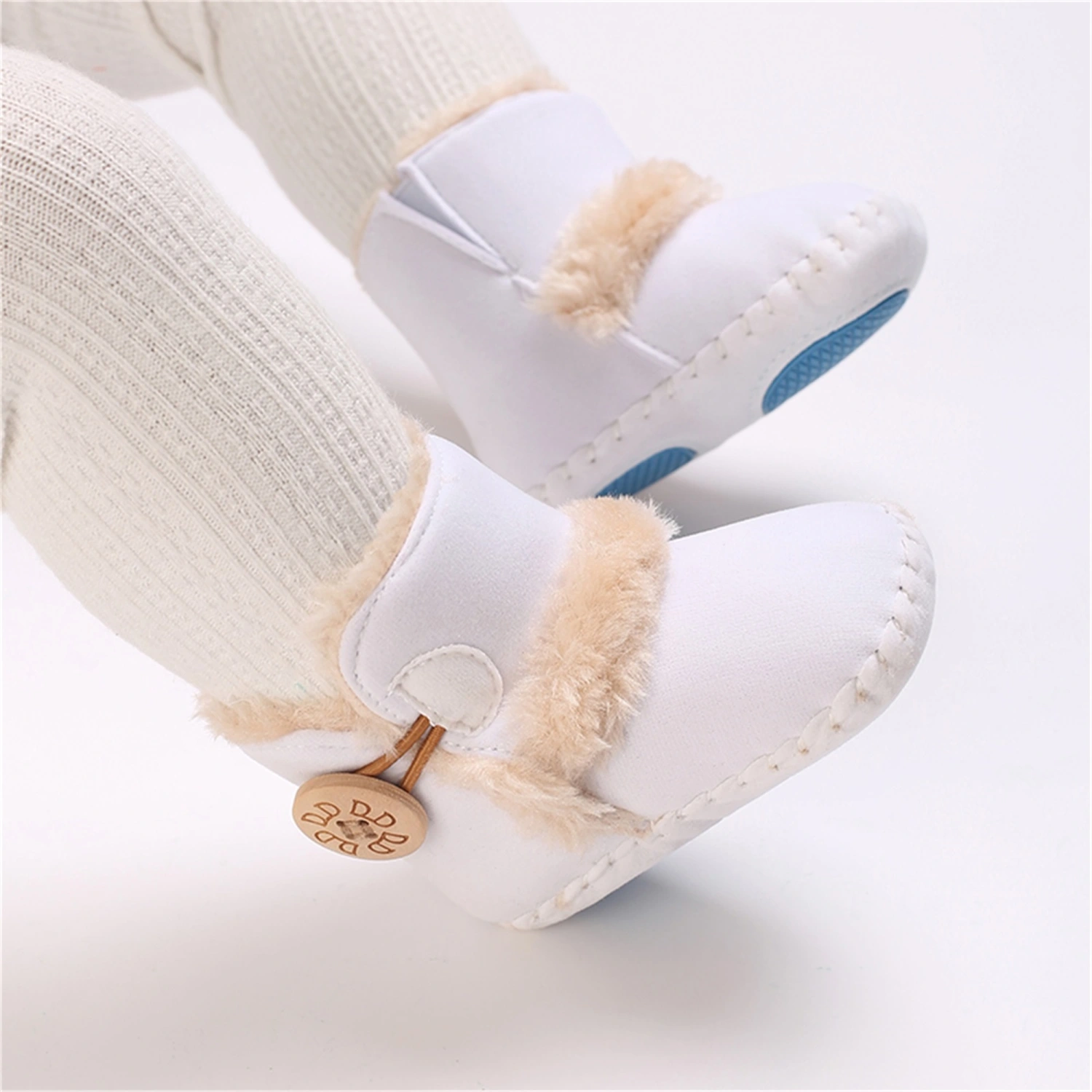 Newborn Winter Snow Boots Contrast Color Ankle Boots Walking Shoes