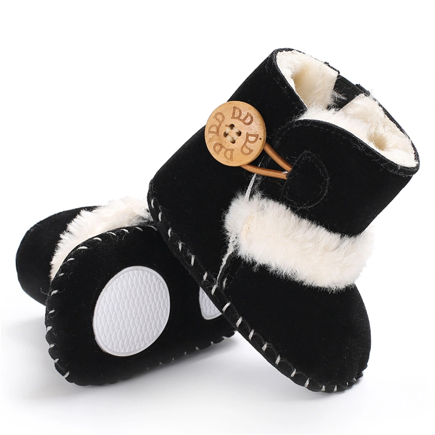 Newborn Winter Snow Boots Contrast Color Ankle Boots Walking Shoes