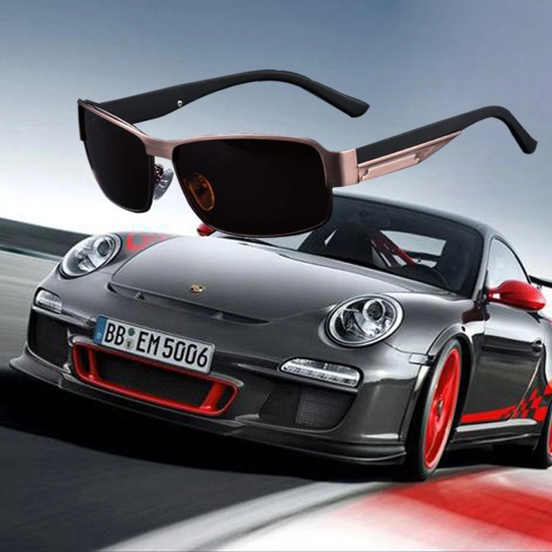 Man Sunglasses, Aluminum Frame Resin Lens Driving Polarized Glasses