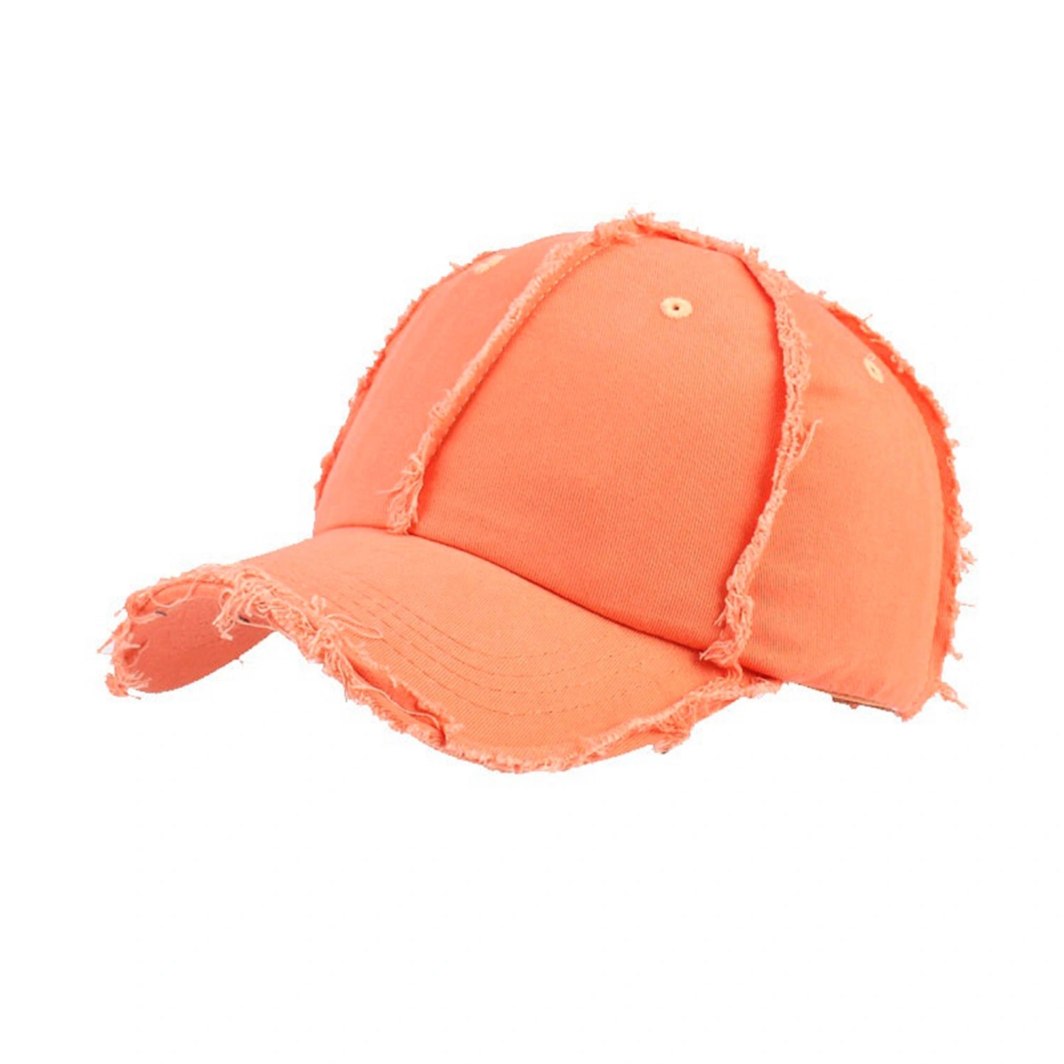Distressed Baseball Caps for Women/Men, Solid Adjustable Frayed Hats