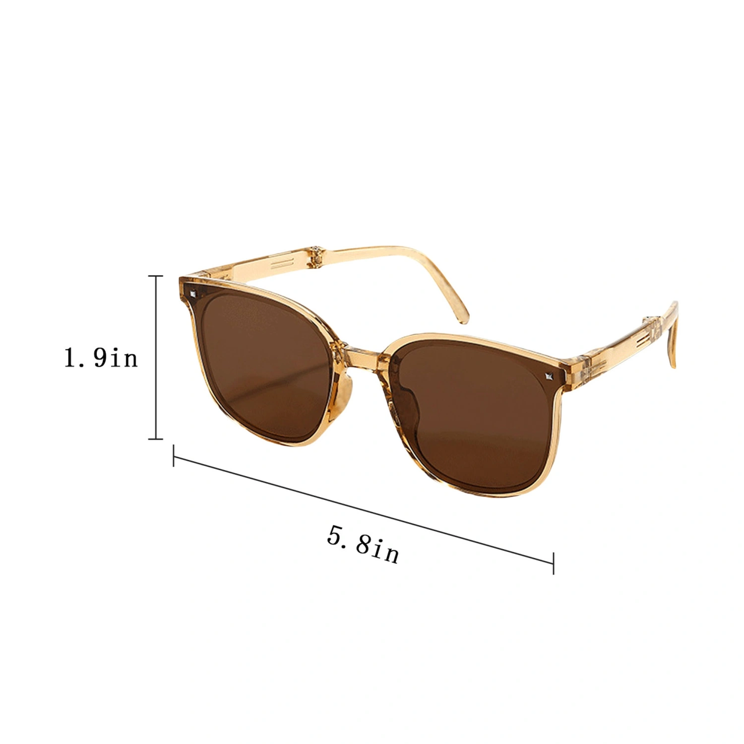 Women Square Folding Sunglasses, UV Protection Modern Sunglasses