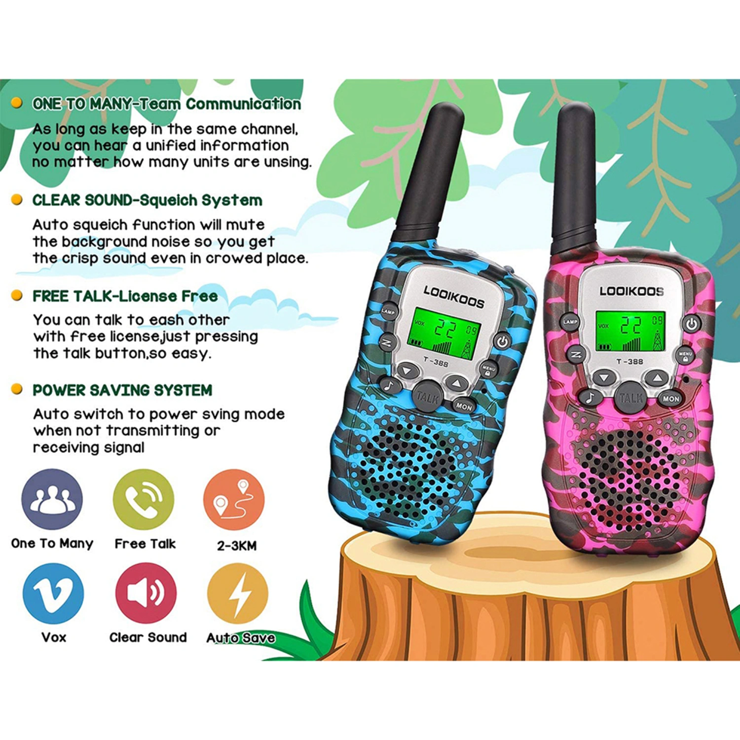 Long Range Children Walky Talky Handheld Radio Toy Gifts Boys and Girls