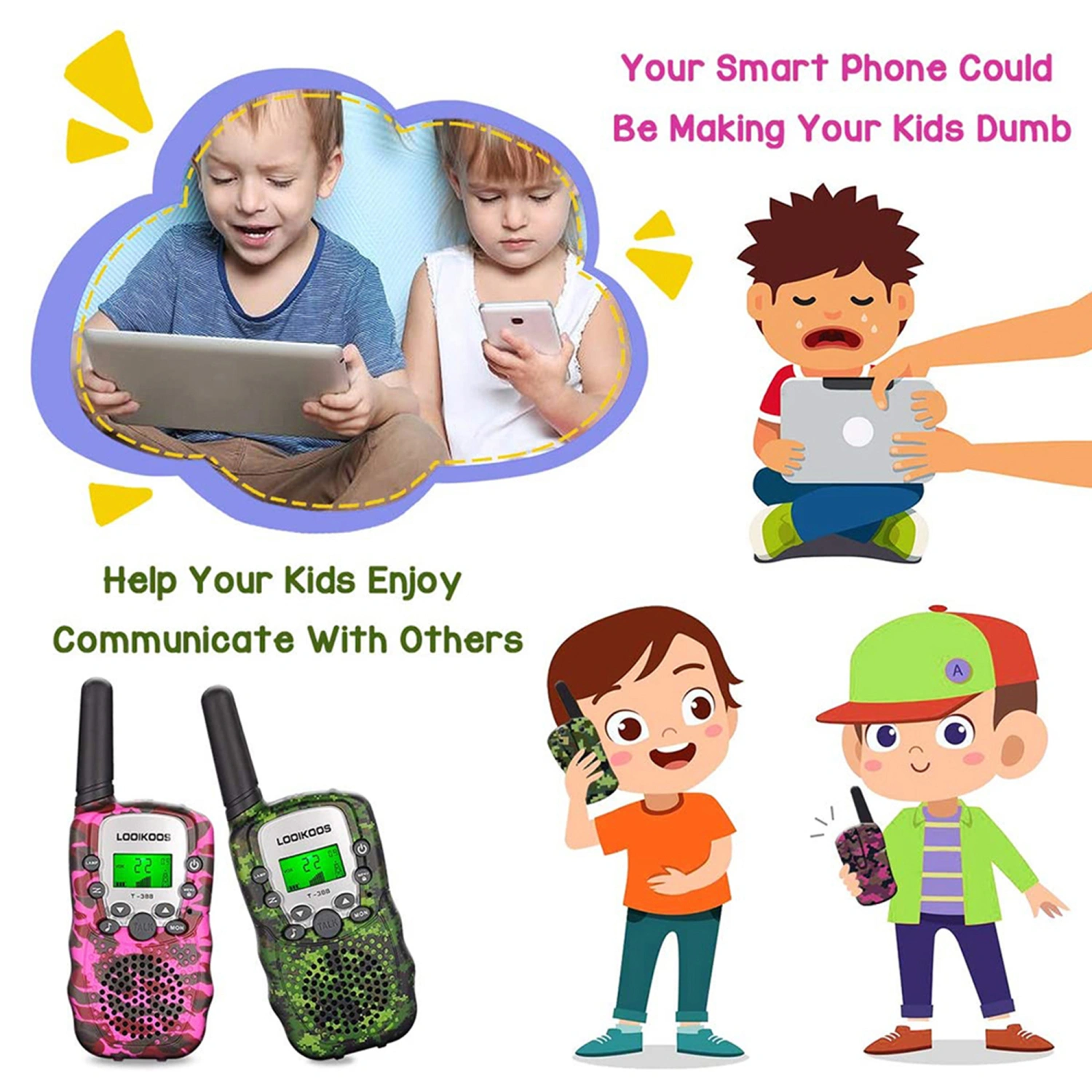Long Range Children Walky Talky Handheld Radio Toy Gifts Boys and Girls