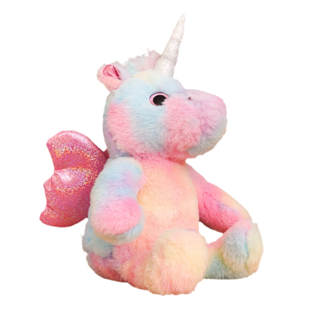 Plush Toy Unicorn Sitting Glowing Battery Powered Plush Doll 